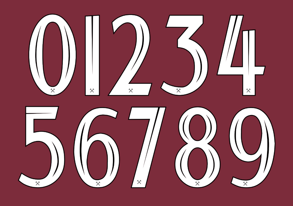 Fonte West Ham United 2025-2026 – Download TTF & Vetor para Personalização