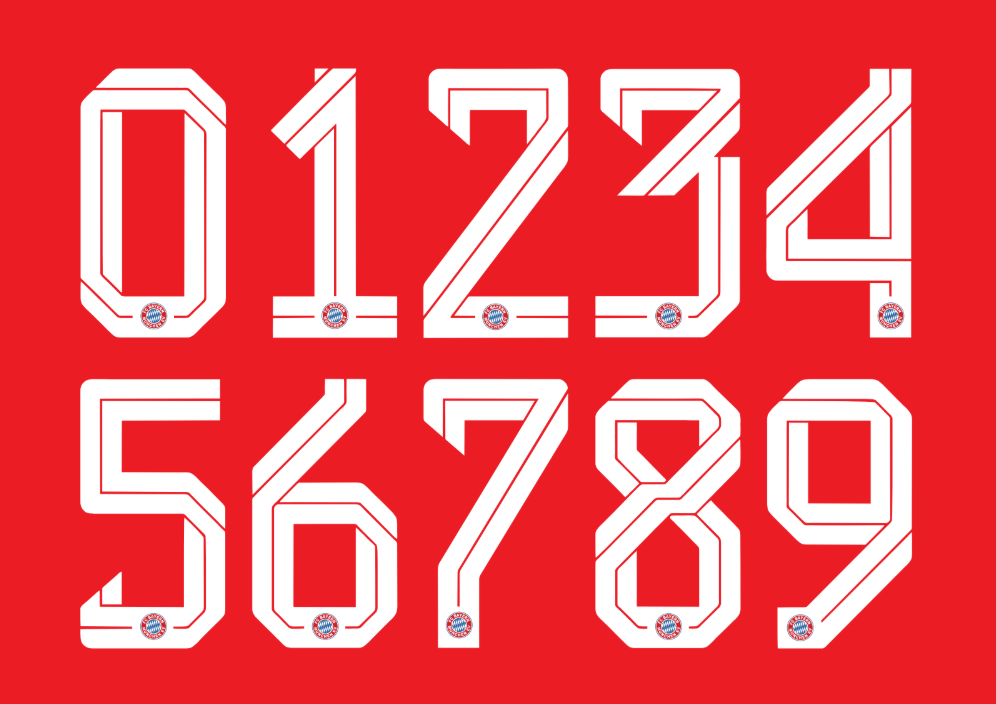 Fonte Bayern de Munique 2025/26 (Adidas) – Download TTF & Vetor