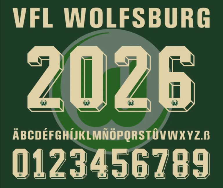Fonte VfL Wolfsburg 2025/2026 (Nike) – Download TTF & Vetor