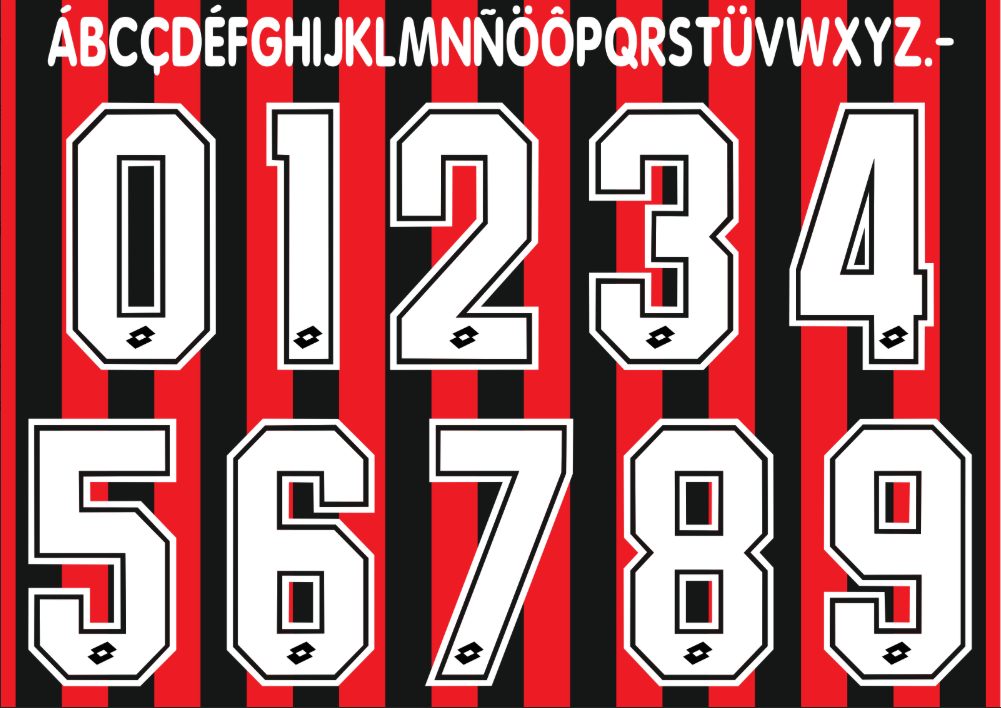 Fonte AC Milan 1995-1998 (Lotto) – Download TTF e Vetor Retrô