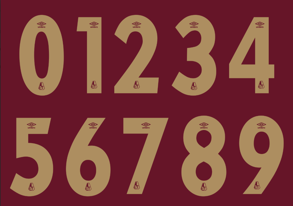 Fonte Deportes Tolima 2026-27 – Baixe a Tipografia do Vinotinto y Oro