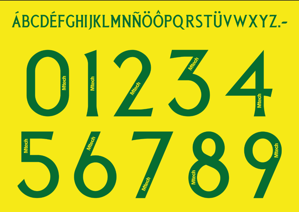 Fonte Mirassol FC 2025-26 – Baixe a Tipografia dos Uniformes do Leão