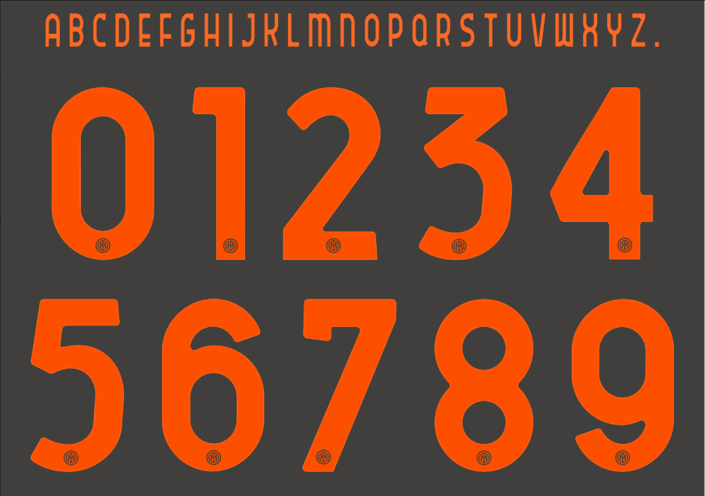 Fonte Inter de Milão Fourth 2025-26 – Baixe a Tipografia do Quarto Uniforme